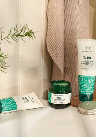 3-en-1 Nettoyage Gommage Masque Arbre à Thé