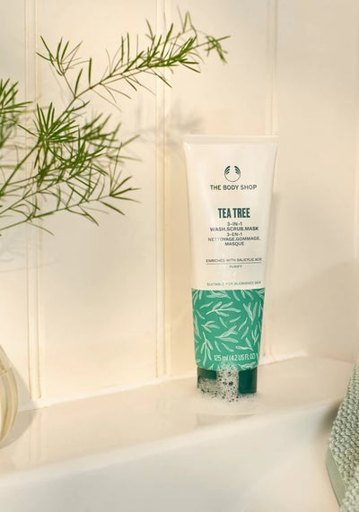 3-en-1 Nettoyage Gommage Masque Arbre à Thé