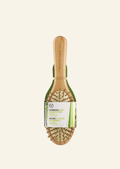 Brosse à cheveux ovale à picots en bambou